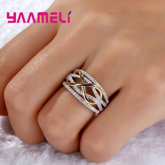 Infinity Love Ring Cubic Zircon Bowknot
