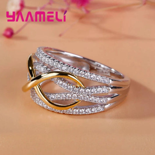 Infinity Love Ring Cubic Zircon Bowknot