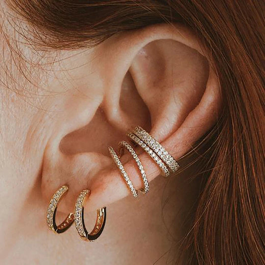 Luxury Gold Silver Filled Clip Earring