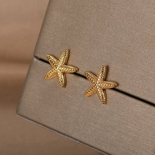 Starfish Stainless Steel Stud Earrings