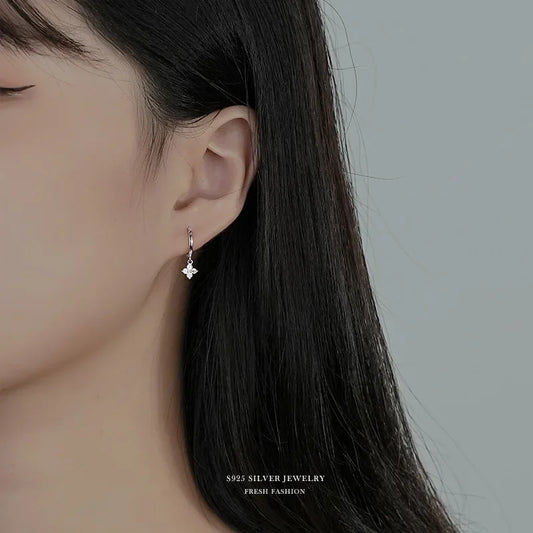 925 Sterling Silver leaf  Trendy Earring