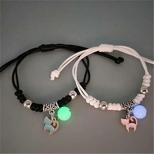 Star Couple Bracelet Cat Flower Heart Bracelet