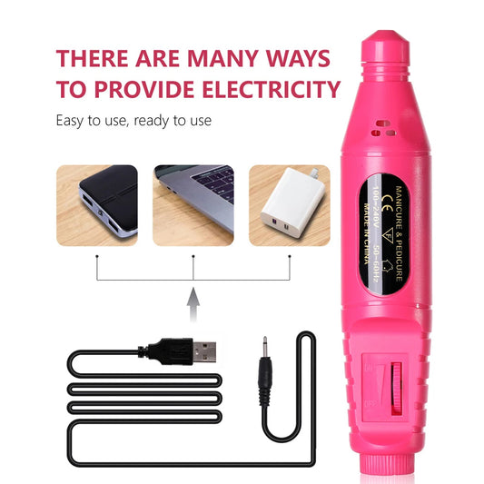 LINMANDA 6 In 1 Electric Nail Drills Kit Remove