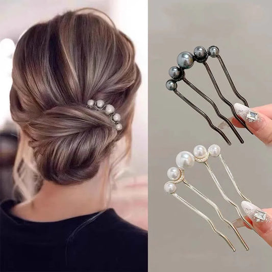 Hairpins Hair Clips for Women Elegant Style Metal Forks Vintage