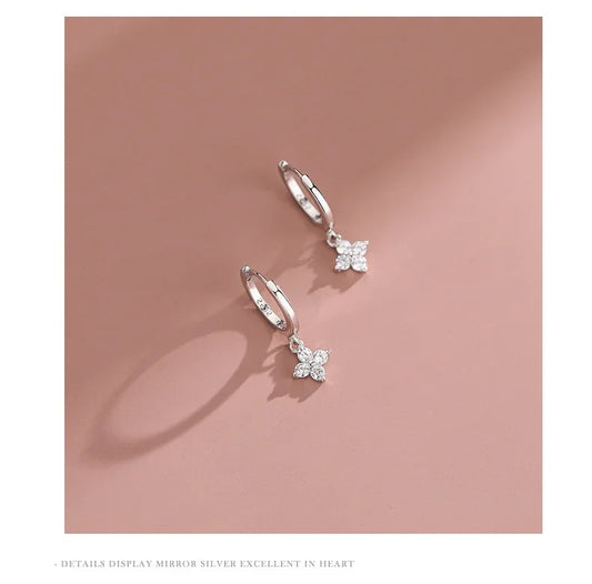 925 Sterling Silver leaf  Trendy Earring