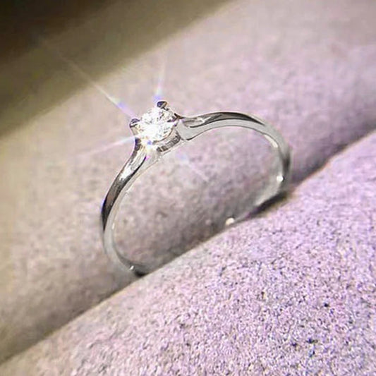 Huitan Minimalist Women's Wedding Rings Simple Elegant