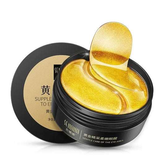 60pcs Golden Moisturizing Eye Mask Relieve Eye Fatigue Nourish