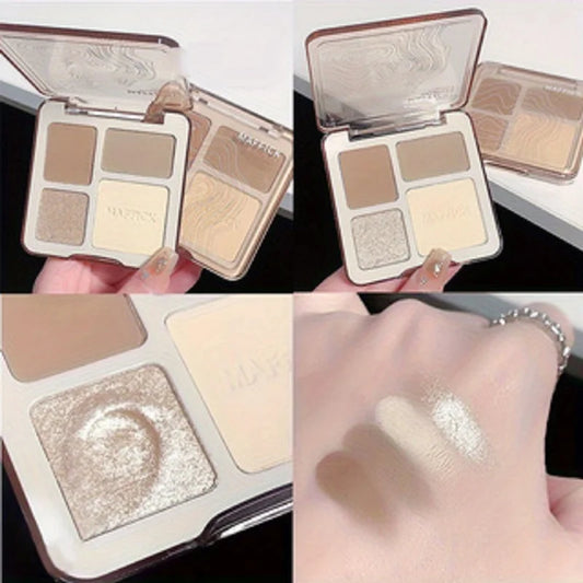 Natural Stereoscopic Face Powder Palette  Matte Bronzer