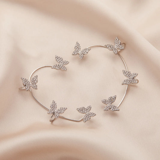 Butterfly Ear Clips Without Piercing Zircon Sparkling
