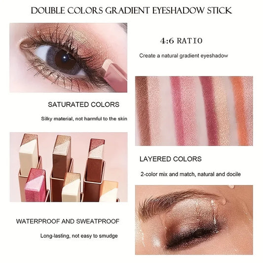 Two Color Gradient Eye Shadow Stick Three Dimensional Natural