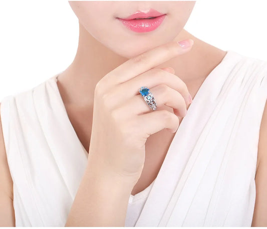 Love Heart Zircon Ring Multicolor Authentic Ring