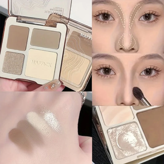 Natural Stereoscopic Face Powder Palette  Matte Bronzer