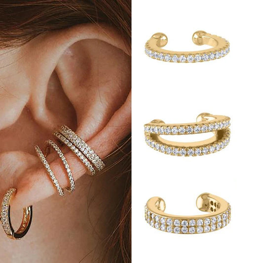 Luxury Gold Silver Filled Clip Earring